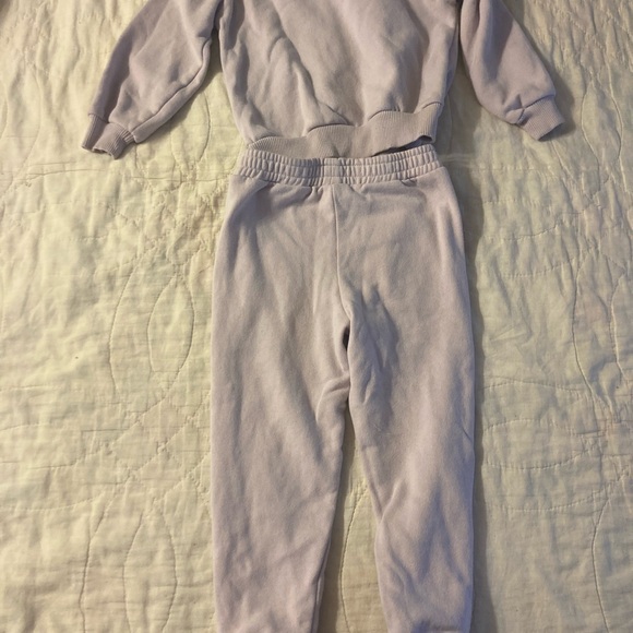 Christmas sale! Girls Purple Disney Frozen Sweat Suit Set - Picture 4 of 8